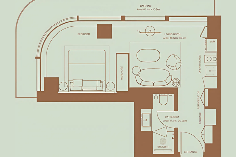 Apartamento para venda em Dubai, EAU 1 quarto, 40 m2 № 689958 - foto 11