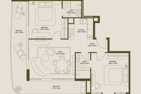 Lakás itt: Dubai, EAE, 1 szoba, 35 m², azonosító: 689959 - fénykép 9
