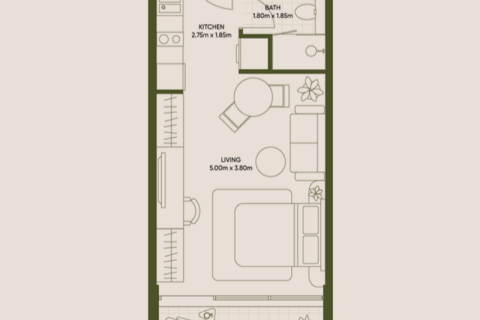Lakás itt: Dubai, EAE, 1 szoba, 35 m², azonosító: 689959 - fénykép 7