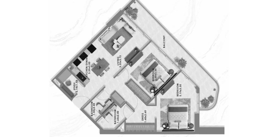 شقة في Dubai Production City (IMPZ)، دبي 2 غرفة نوم ، 107.56 متر مربع . ر قم 702826