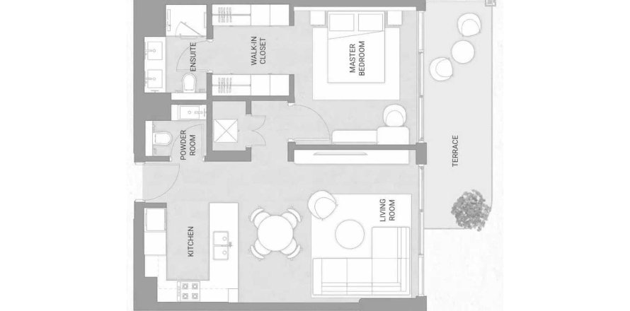 Apartment i Dubai, UAE 1 soveværelse, 81.57 kvm № 722052