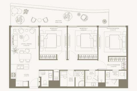 Apartamento para venda em Umm Al Quwain, EAU 1 quarto, 64 m2 № 690121 - foto 8