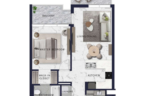 Apartament në Dubai, Emiratet e Bashkuara Arabe 1 dhomë gjumi, 62 m2. № 690123 - Foto 5