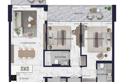 Apartament në Dubai, Emiratet e Bashkuara Arabe 1 dhomë gjumi, 62 m2. № 690123 - Foto 6
