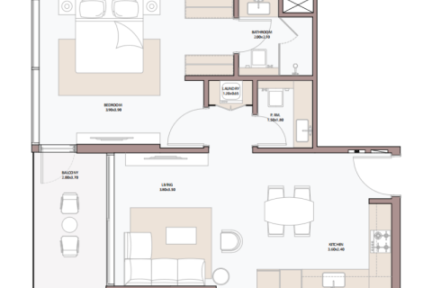 Apartment sa Dubai, UAE 1 silid-tulugan, 69 sq.m. № 690120 - larawan 7
