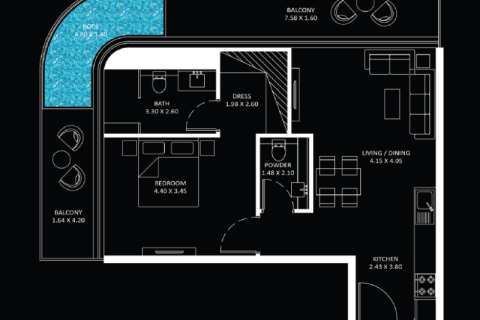 Apartemen di Business Bay, Dubai, UEA 1 ruangan, 35 m2 nomor 690093 - foto 10