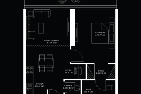 Apartemen di Business Bay, Dubai, UEA 1 ruangan, 35 m2 nomor 690093 - foto 9