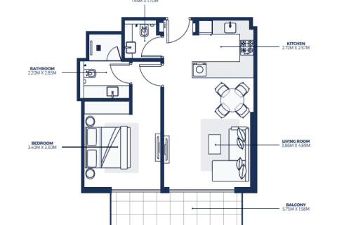 Apartamento para venda em Dubai Healthcare City, Dubai, EAU 1 quarto, 31 m2 № 690094 - foto 5