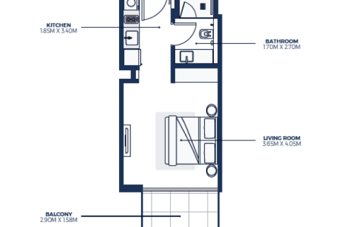 Apartamento para venda em Dubai Healthcare City, Dubai, EAU 1 quarto, 31 m2 № 690094 - foto 4