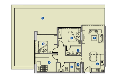 Mohammed Bin Rashid City, Dubai, BAE’de satılık daire 1 oda No 690090 - fotoğraf 6