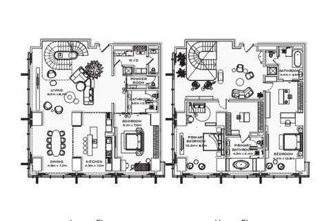 Lägenhet till försäljning i Sheikh Zayed Road, Dubai, UAE 1 sovrum, 73 kvm Nr. 690092 - fotografi 10