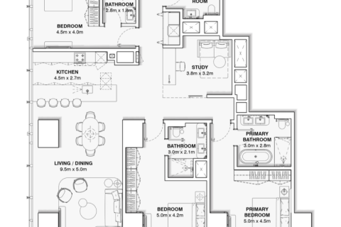 Lägenhet till försäljning i Sheikh Zayed Road, Dubai, UAE 1 sovrum, 73 kvm Nr. 690092 - fotografi 8