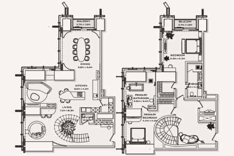 Lägenhet till försäljning i Sheikh Zayed Road, Dubai, UAE 1 sovrum, 73 kvm Nr. 690092 - fotografi 9