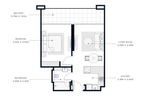 Mohammed Bin Rashid City, Dubai, BAE’de satılık daire 1 oda, 33 m&sup2; No 690089 - fotoğraf 5