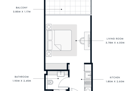 Mohammed Bin Rashid City, Dubai, BAE’de satılık daire 1 oda, 33 m&sup2; No 690089 - fotoğraf 4