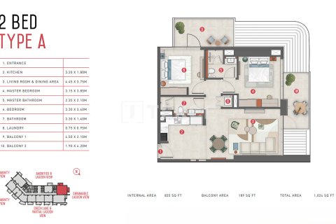 Apartmen di Meydan, Dubai, UAE 1 bilik tidur, 55 meter persegi № 707702 - foto 26