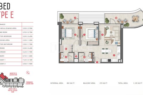 Apartmen di Meydan, Dubai, UAE 1 bilik tidur, 55 meter persegi № 707702 - foto 30