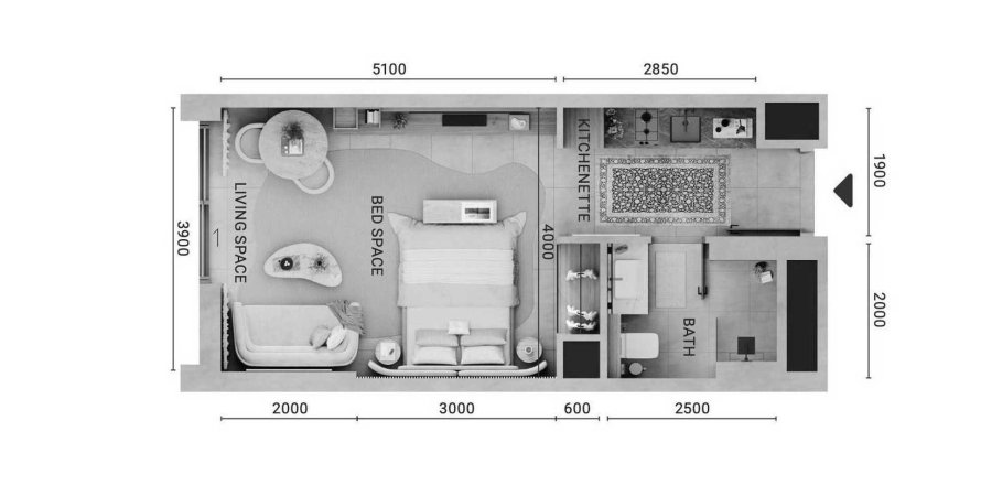 Apartamento em Motor City, Dubai, EAU 1 quarto, 35 m2 № 660619