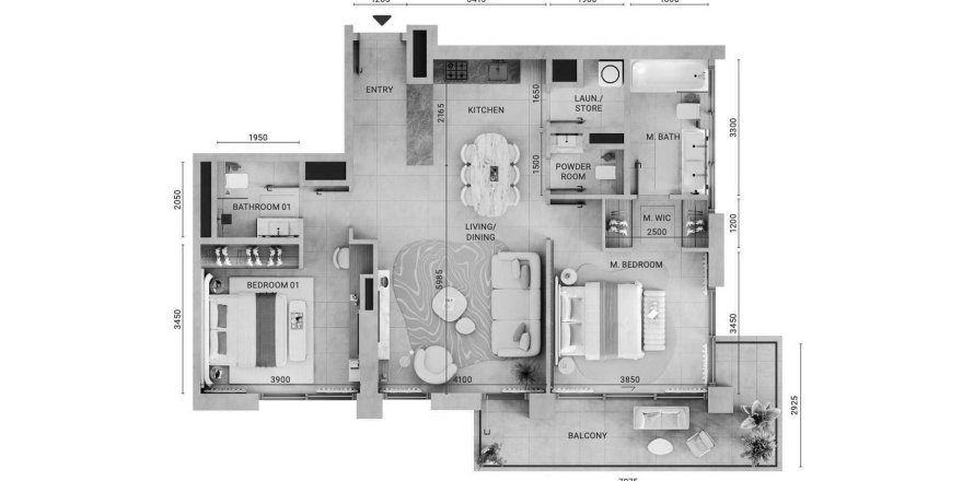 شقة في Motor City، دبي 2 غرفة نوم ، 107 متر مربع . ر قم 660623