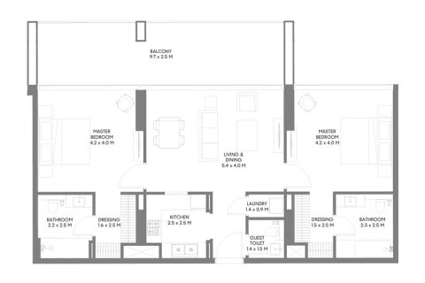 Apartmán v Aljada, Sharjah, SAE 1 spálňa, 97 m2 č. 689985 - Fotografia 6