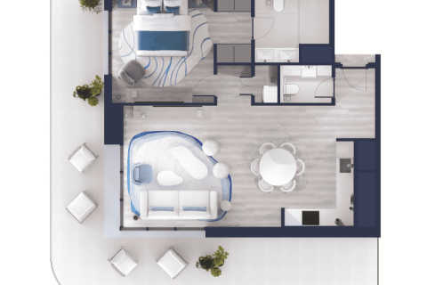 Apartman u Al Marjan Island, Ras Al Khaimah, UAE 1 spavaća soba, 90 m2 Br. 689987 - fotografija 4