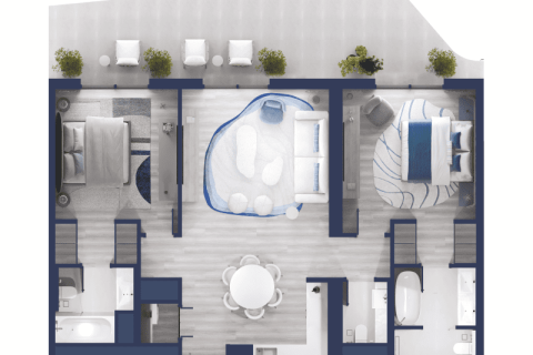 Apartman u Al Marjan Island, Ras Al Khaimah, UAE 1 spavaća soba, 90 m2 Br. 689987 - fotografija 5