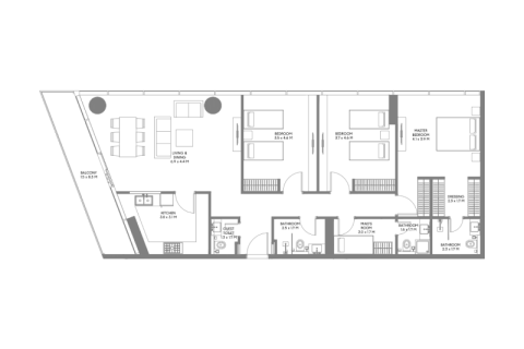 Apartmán v Aljada, Sharjah, SAE 1 spálňa, 69 m2 č. 689986 - Fotografia 7