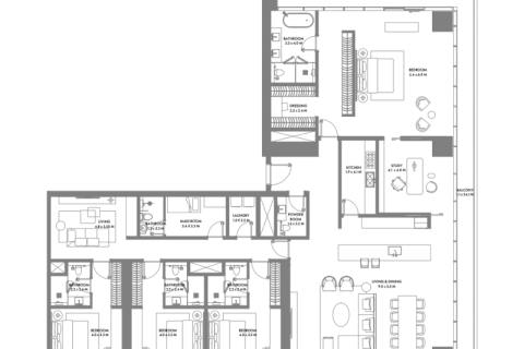 Пәтер Dubai Harbour, Дубай, БАӘ-да 1 жатын бөлме, 101 м² № 689984 - фото 11