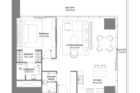 Пәтер Dubai Harbour, Дубай, БАӘ-да 1 жатын бөлме, 101 м² № 689984 - фото 4