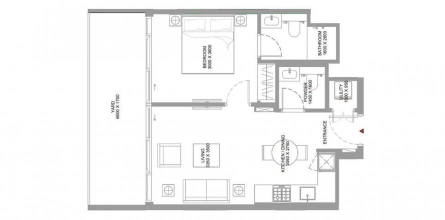 Byt v Pearlside Marina Residences v Umm Al Quwain, SAE 1 ložnice, 60.67 m² Č.: 635060