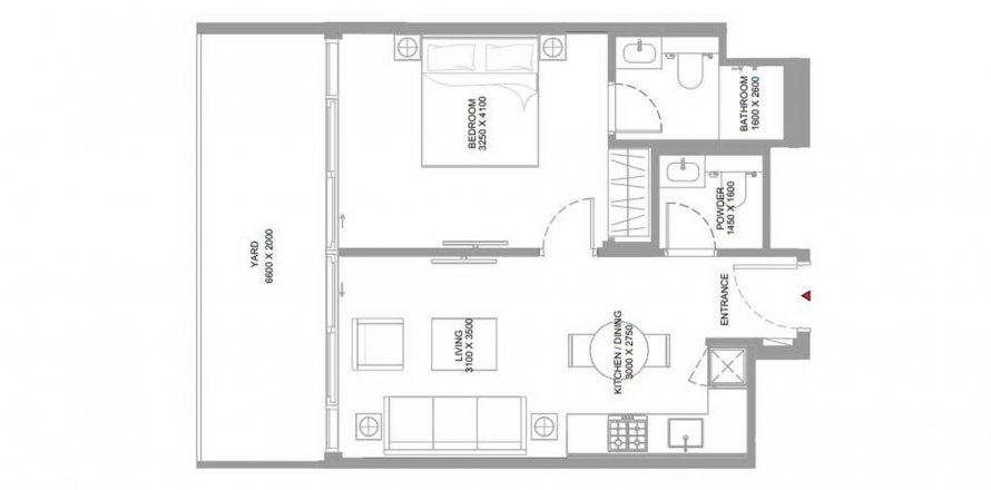 Apartment in Pearlside Marina Residences in Umm Al Quwain, UAE 1 bedroom, 61.3 sq.m. № 635061