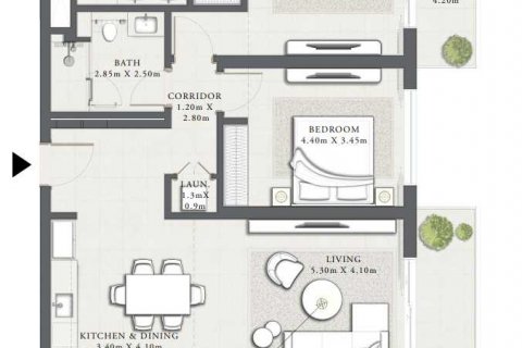Byt v SEASCAPE v Dubai, SAE 2 ložnice, 129 m² Č.: 637244 - fotografie 3