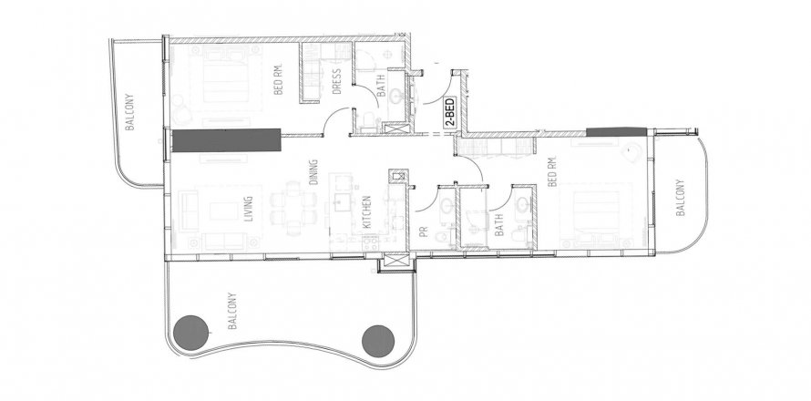Byt v DAMAC BAY 2 v Dubai Harbour, SAE 3 ložnice, 203.95 m² Č.: 406783