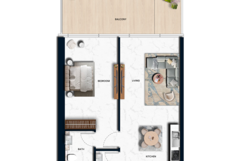 Müüa korter asukohaga Al Marjan Island, Ras Al Khaimah, AÜE: 1 magamistoaga, 82 m² Nr 690126 - pilt 9