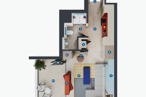 Купить квартиру в Дубай Марина, ОАЭ 1 комната, 37м2, № 690130 - фото 6