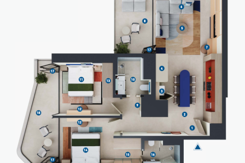 Купить квартиру в Дубай Марина, ОАЭ 1 комната, 37м2, № 690130 - фото 8