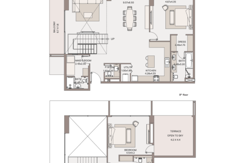 Dubai, संयुक्त अरब अमीरात में अपार्टमेंट, 1 बेडरूम, 98 वर्ग मीटर, संख्या 690127 - फ़ोटो 9