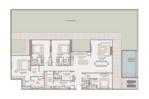 Dubai, संयुक्त अरब अमीरात में अपार्टमेंट, 1 बेडरूम, 98 वर्ग मीटर, संख्या 690127 - फ़ोटो 7