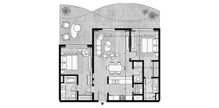 Byt v Miraggio v Al Marjan Island, Ras Al Khaimah, SAE 2 ložnice, 134.06 m² Č.: 720644