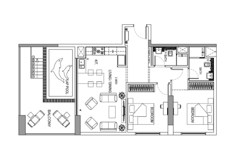 Apartmen di Jumeirah Village Circle, Dubai, UAE 1 bilik, 103 meter persegi № 732471 - foto 8