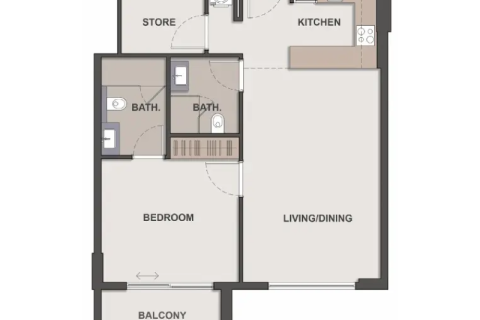 Apartman u gradu Arjan, Dubai, UAE 1 spavaća soba, 69 m2 Br. 732468 - Slika 5