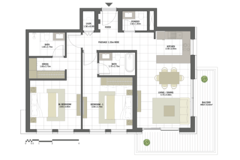 Lakás itt: Maryam Island, Sharjah, EAE, 1 szoba, azonosító: 732472 - fénykép 6