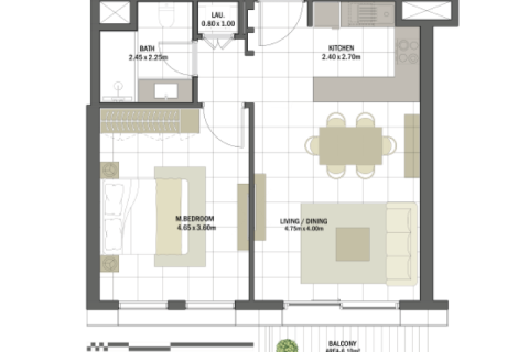 Lakás itt: Maryam Island, Sharjah, EAE, 1 szoba, azonosító: 732472 - fénykép 5