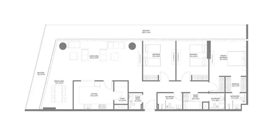 Dzīvoklis The Gate 5 Muwaileh Commercial, Sharjahjā, AAE 3 istabas, 223.71 m2 Nr. 713779