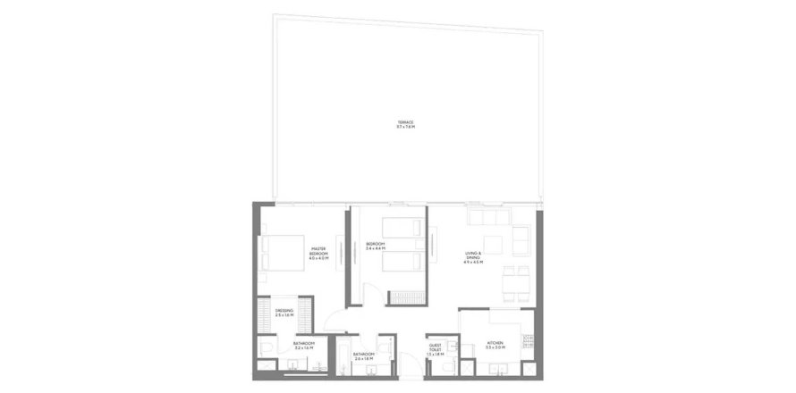 Пәтер The Gate 5, Muwaileh Commercial, Шарджа, БАӘ-да 2 жатын бөлмелер, 193.33 м² № 713775