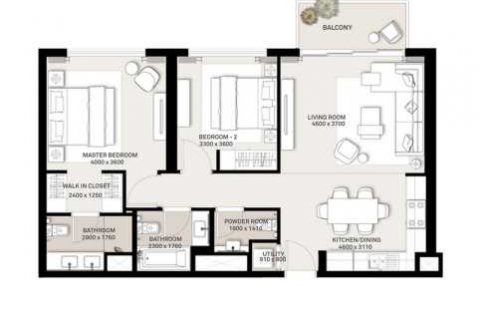Apartament në PARK RIDGE në Dubai Hills Estate, Emiratet e Bashkuara Arabe 2 dhoma gjumi, 92 m2. № 637135 - Foto 4