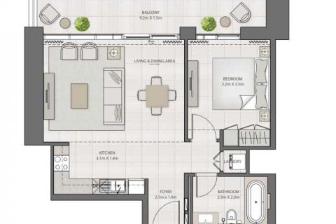 Müüa korter asukohaga Dubai Creek Harbour (The Lagoons), AÜE: 1 magamistoaga, 77 m² Nr 637132 - pilt 3