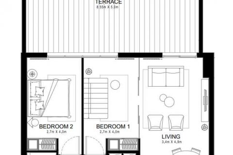 Apartmán v GOLFVILLE v Dubai Hills Estate, SAE 2 spálne, 113 m2 č. 637137 - Fotografia 5