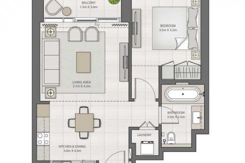 Müüa korter asukohaga Dubai Creek Harbour (The Lagoons), AÜE: 1 magamistoaga, 66 m² Nr 637133 - pilt 4
