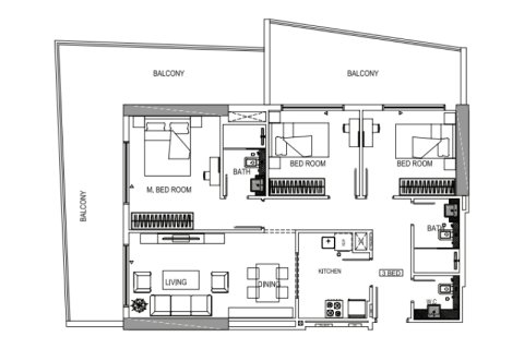 شقة للبيع في Al Jaddaf، دبي، الإمارات العربية المتحدة 1 غرفة نوم ، رقم 689853 - صورة 4